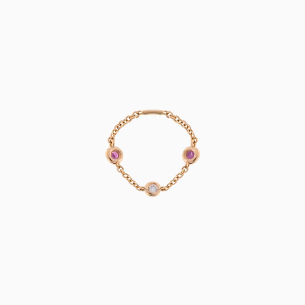 Birthstone & Diamond Bezel Ring