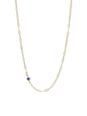 Classique Birthstone Paperclip Necklace