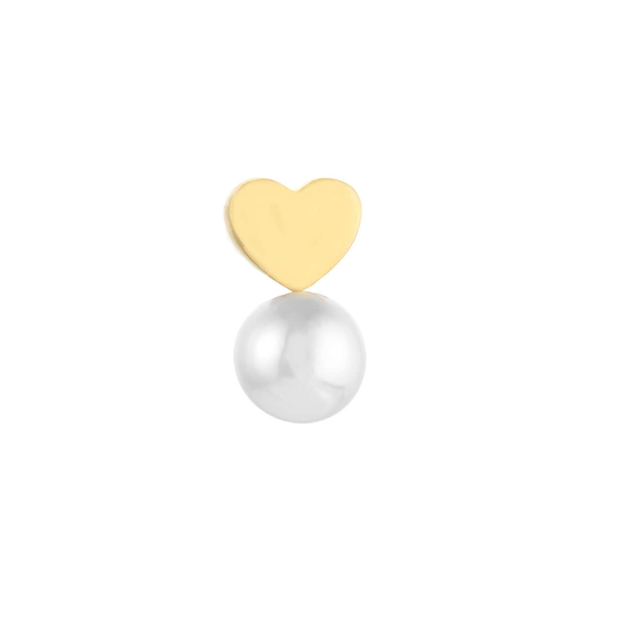 Children's Heart & Pearl Earrings
