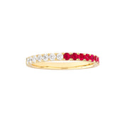 50/50 Ruby & Diamond Stackable Ring