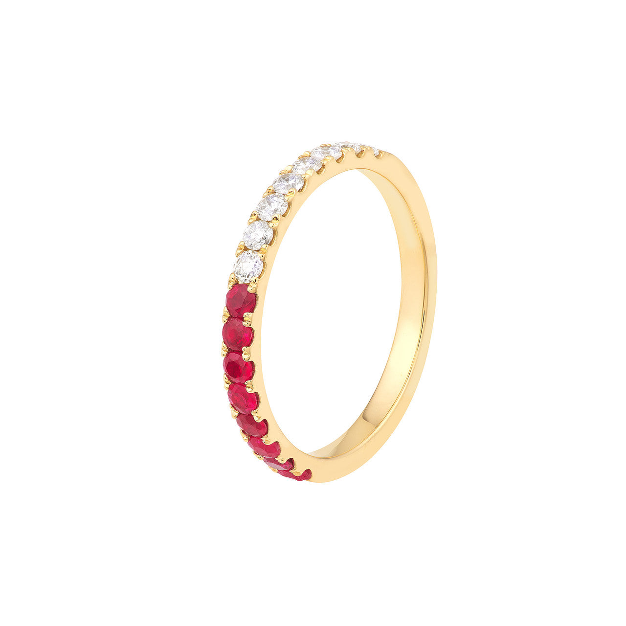 50/50 Ruby & Diamond Stackable Ring