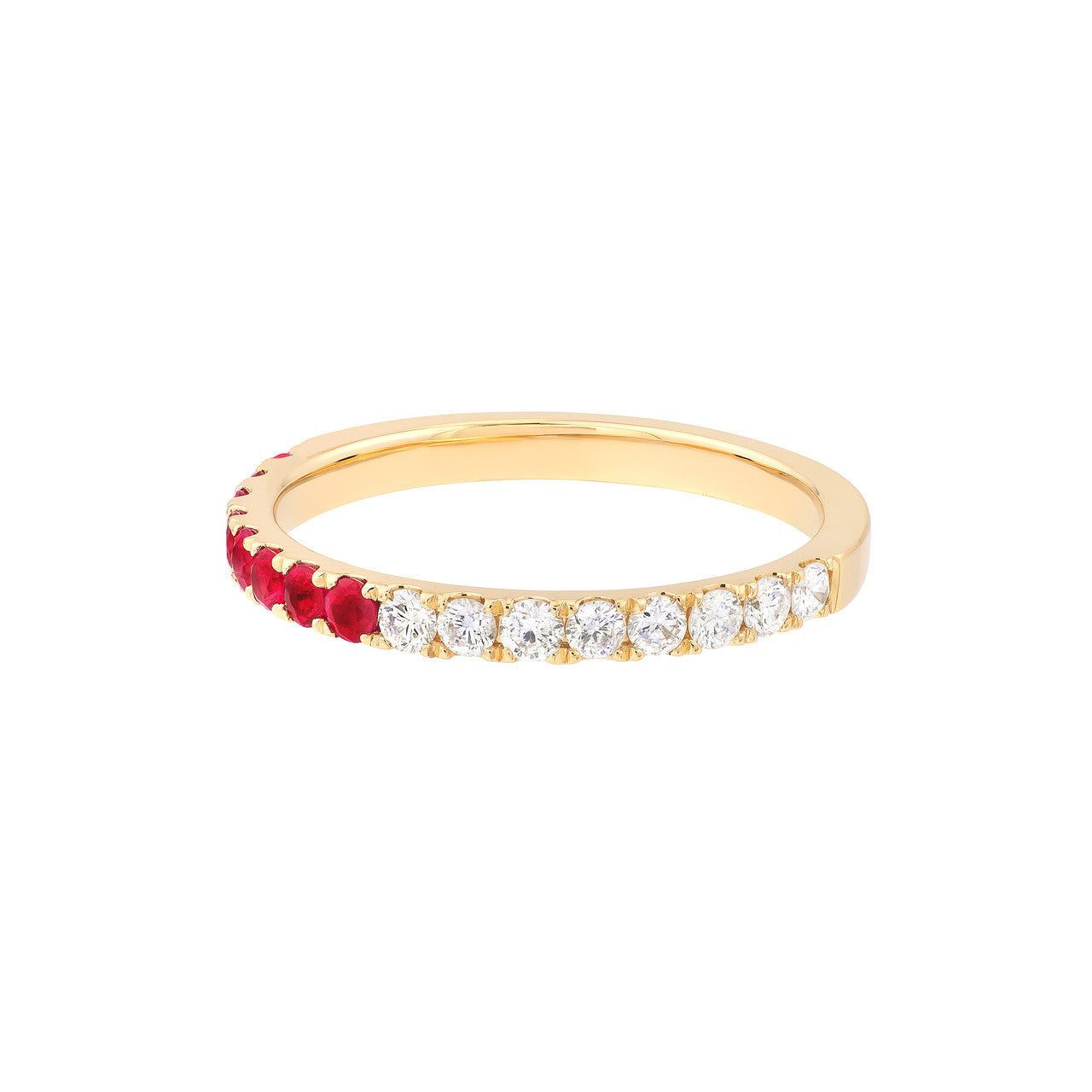 50/50 Ruby & Diamond Stackable Ring