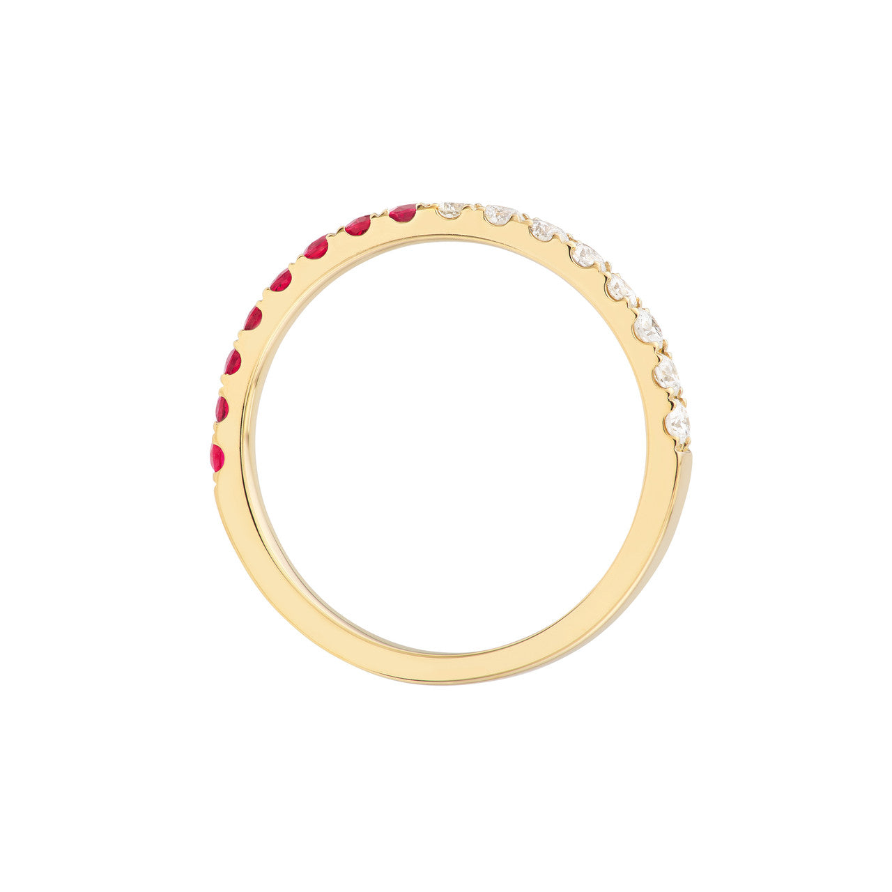 50/50 Ruby & Diamond Stackable Ring