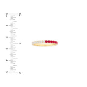 50/50 Ruby & Diamond Stackable Ring
