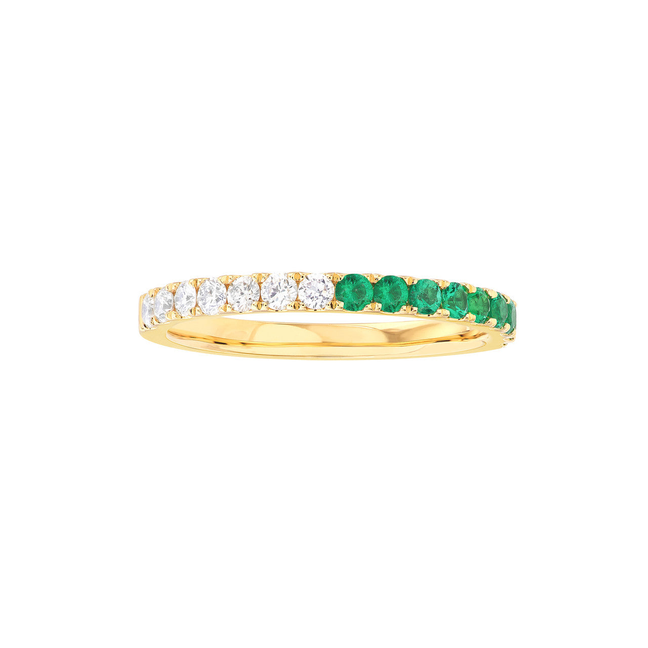 50/50 Emerald & Diamond Stackable Ring