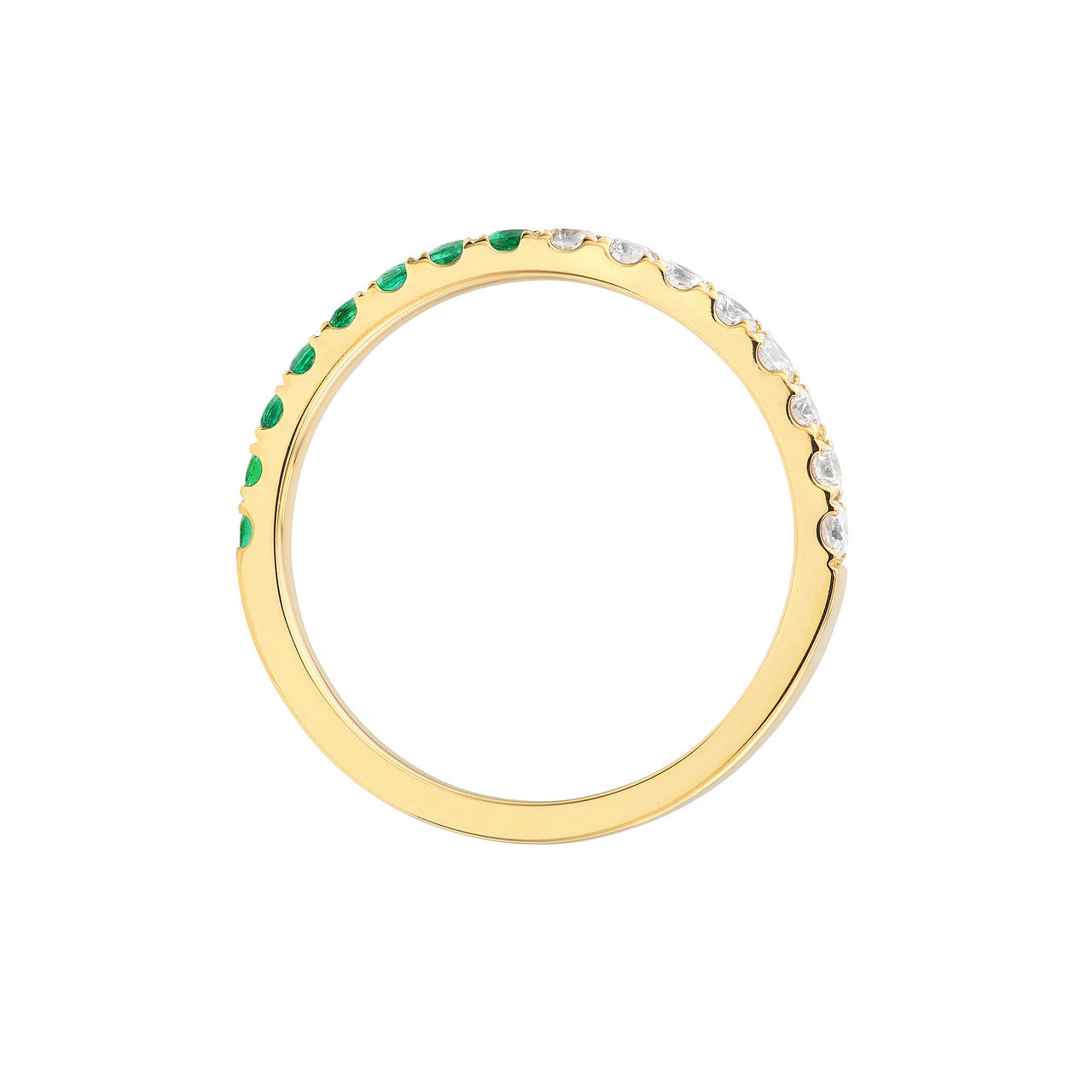 50/50 Emerald & Diamond Stackable Ring