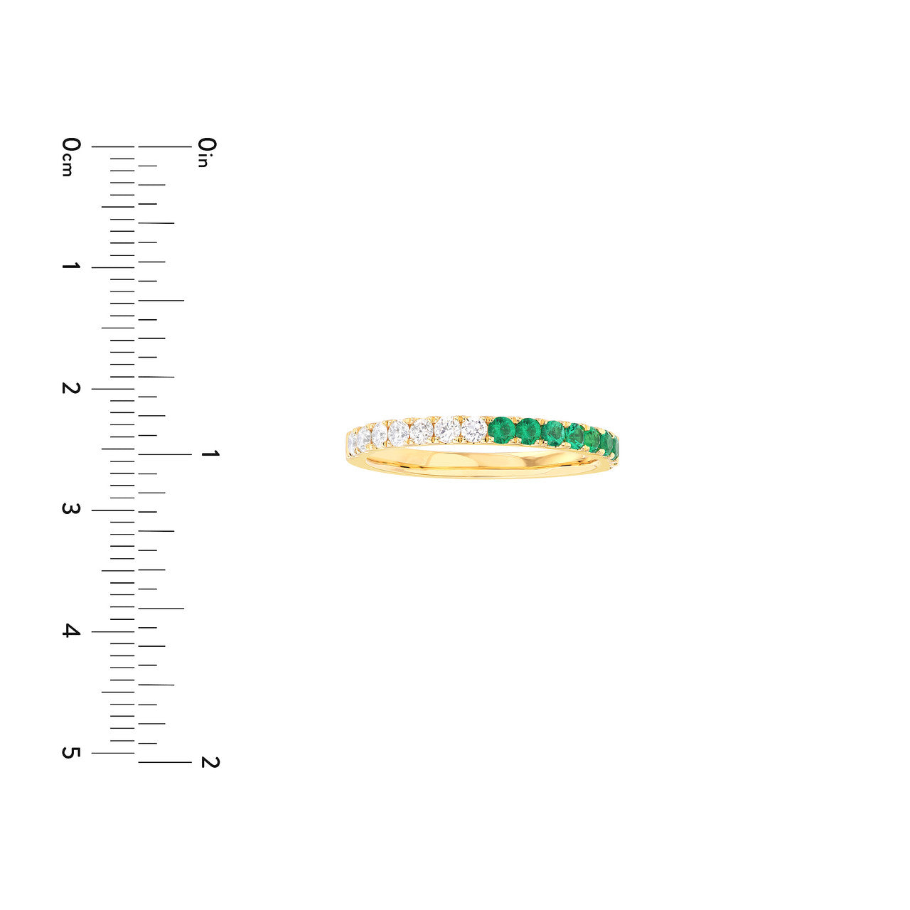 50/50 Emerald & Diamond Stackable Ring