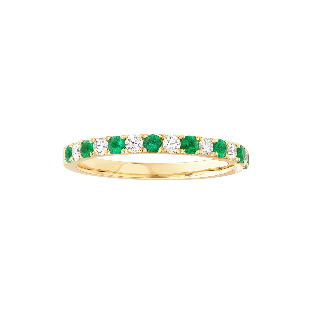 Emerald & Diamond Stackable Ring