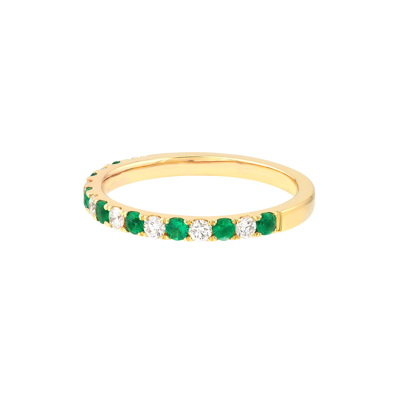 Emerald & Diamond Stackable Ring