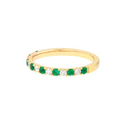 Emerald & Diamond Stackable Ring