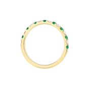Emerald & Diamond Stackable Ring