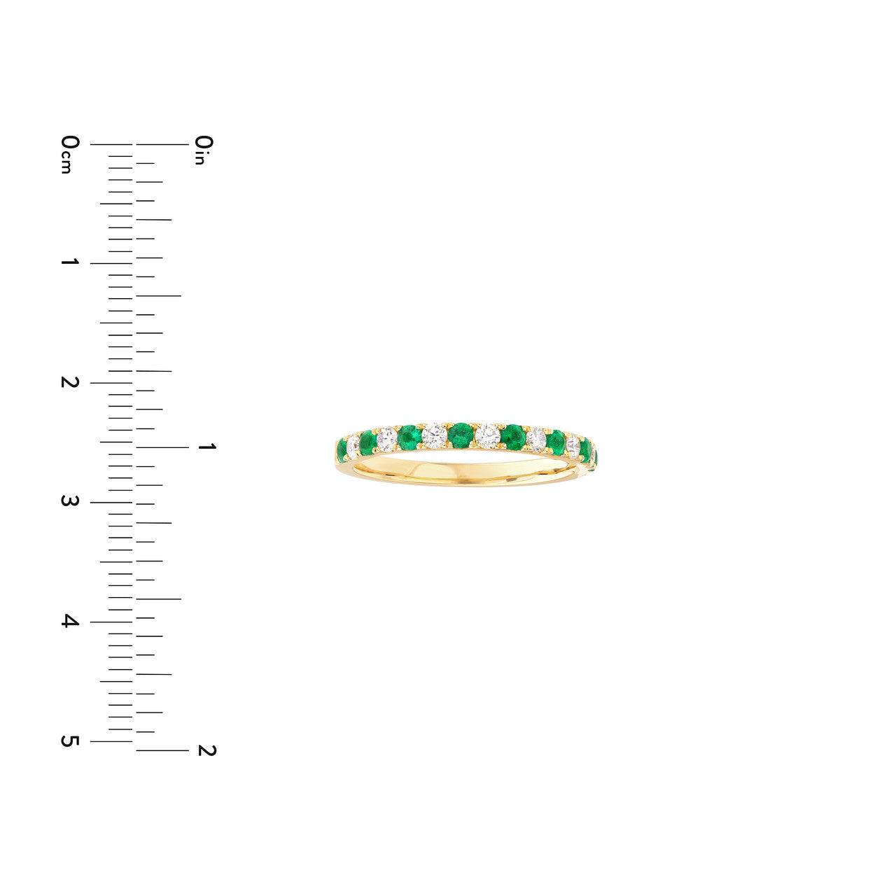 Emerald & Diamond Stackable Ring