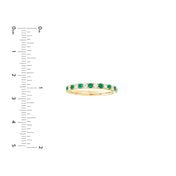 Emerald & Diamond Stackable Ring