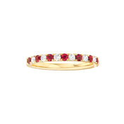 Ruby & Diamond Stackable Ring