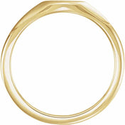 Engraveable East West Oval Signet Ring