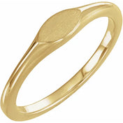Engraveable East West Oval Signet Ring