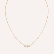 Birthstone Hearts Trio Necklace