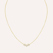 Birthstone Hearts Trio Necklace