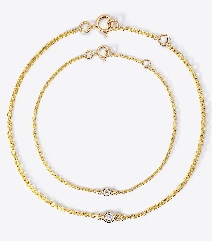 Mother Daughter Birthstone Bracelet Diamond