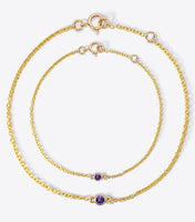 Birthstone Mommy & Me Bracelet Amethyst