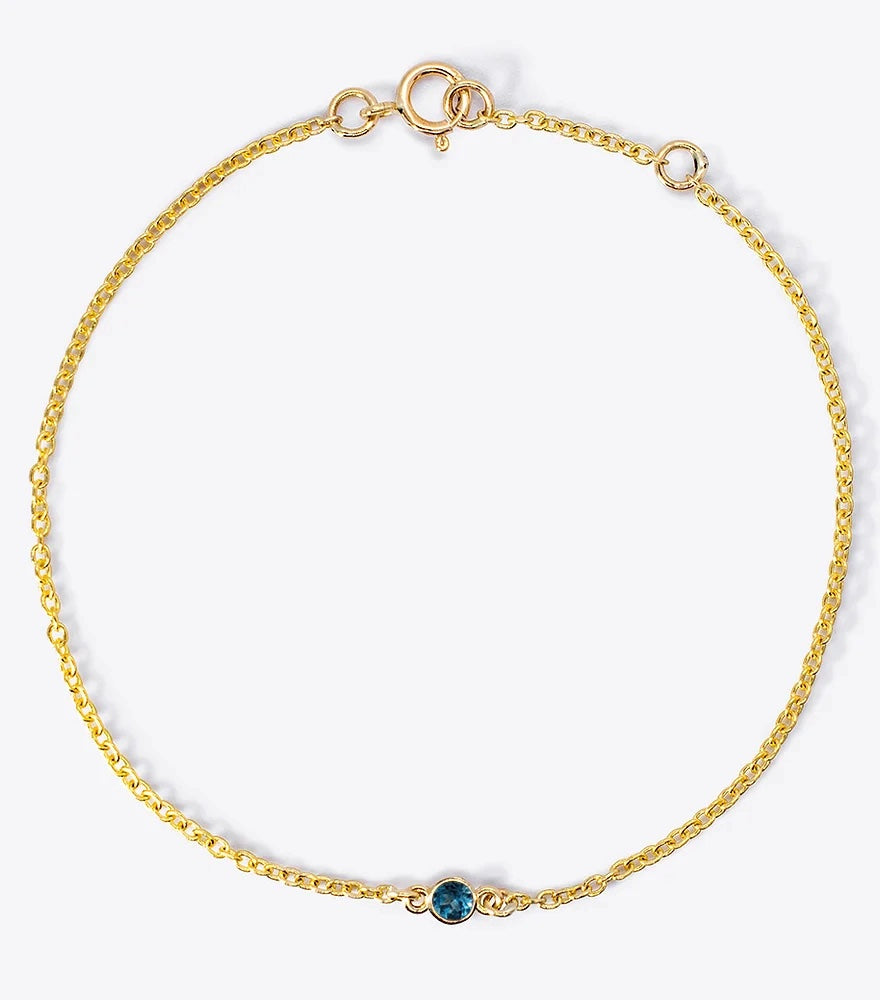 Birthstone Baby & Kids Bracelet Blue Topaz