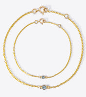 Birthstone Mommy & Me Bracelet Aquamarine