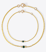 Birthstone Mommy & Me Bracelet Emerald