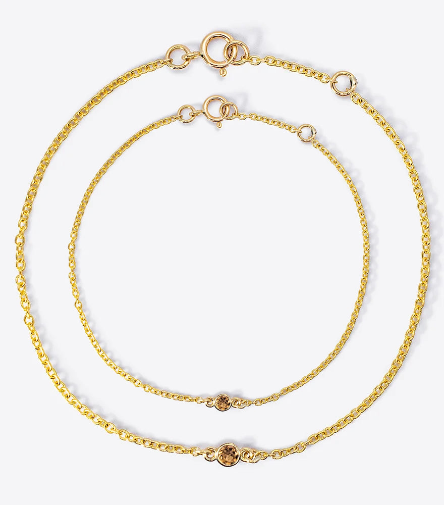 Birthstone Mommy & Me Bracelet Citrine