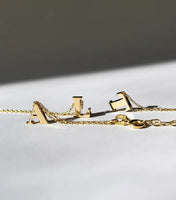 Mini Initial Necklace 14K Gold