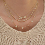 Diamond Script Name Necklace