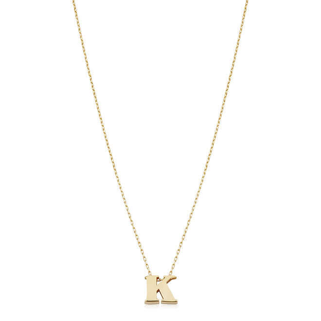Mini Initial Necklace 14K Gold