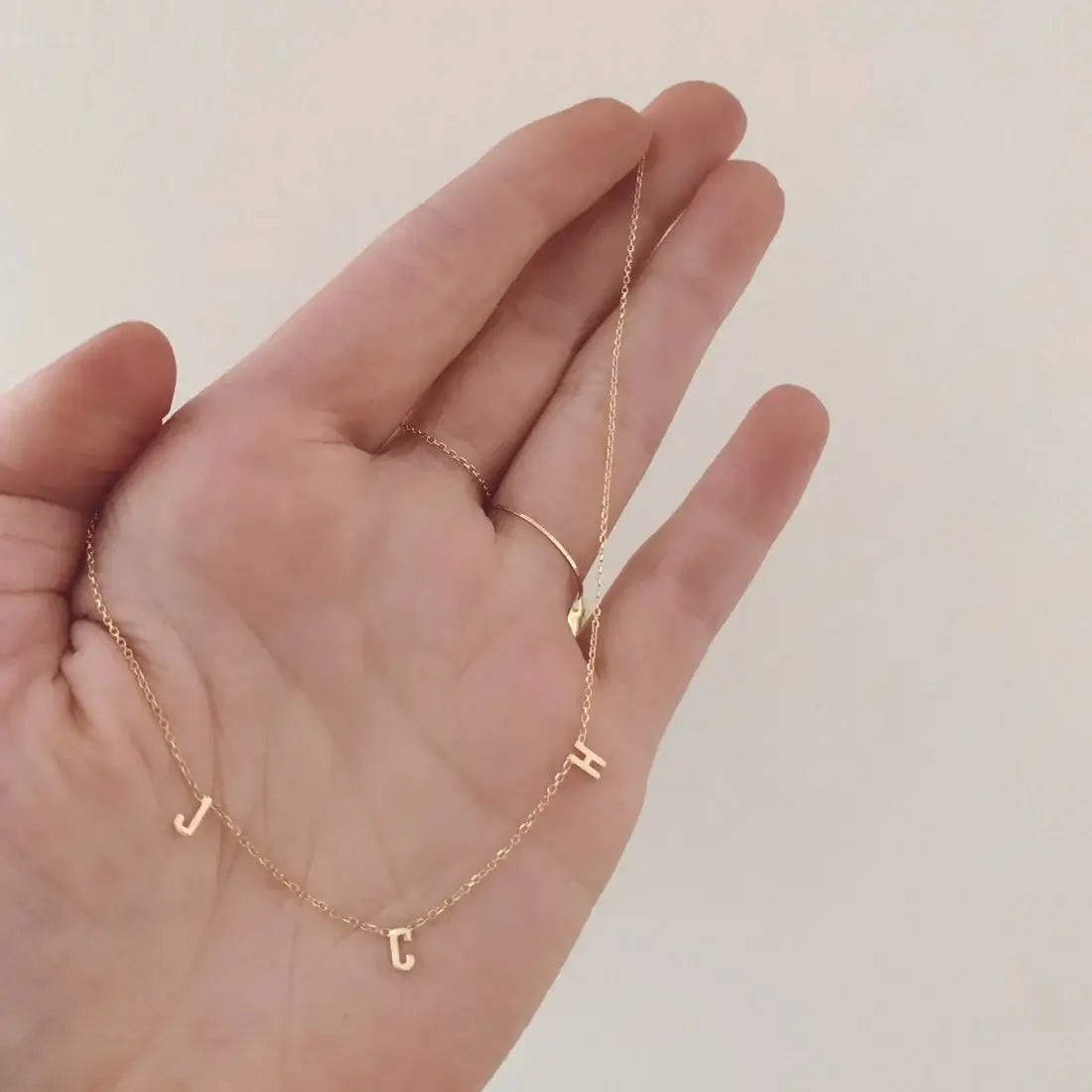 14K Gold Mini Mini Letter Necklace
