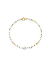 Classique Birthstone Paperclip Bracelet