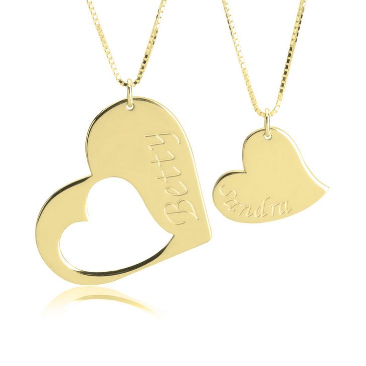 Mommy & Me 2 Heart Necklace
