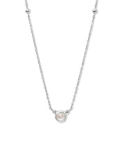 Bonheur Birthstone Necklace Sterling Silver