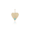 Gold Heart Charm with Birthstone