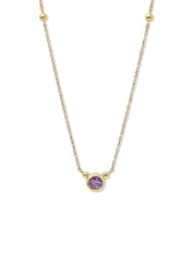 Bonheur Birthstone Necklace Gold