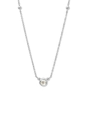Bonheur Birthstone Necklace Sterling Silver