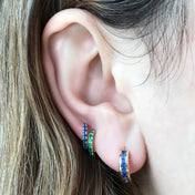 Pavé Emerald Huggies