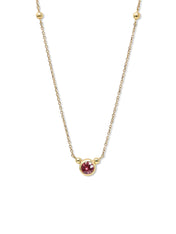Bonheur Birthstone Necklace Gold