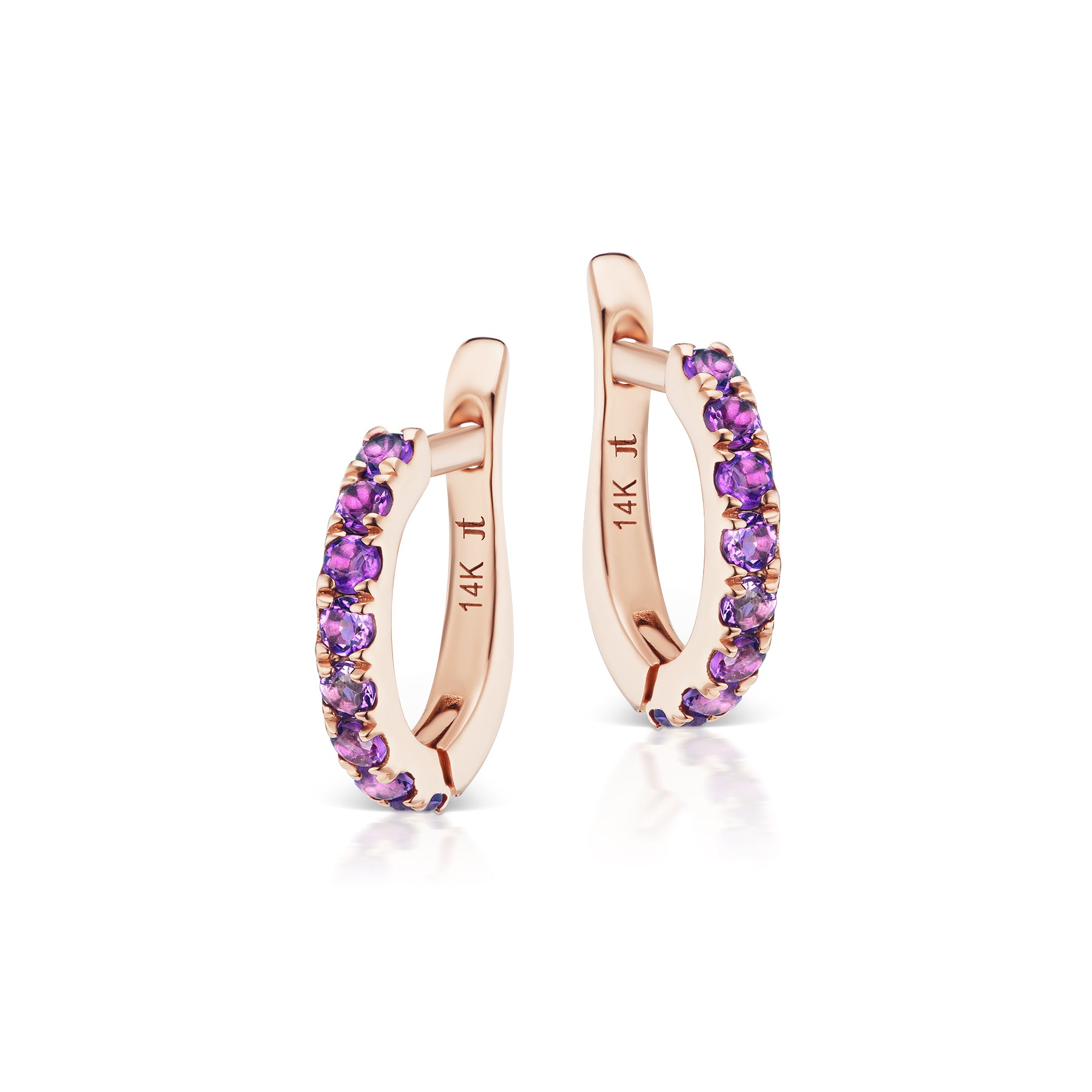 Pavé Gemstone Huggies