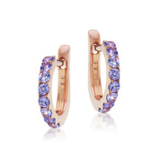 Pavé Tanzanite Huggies