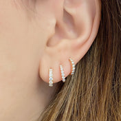Pavé Diamond Huggies