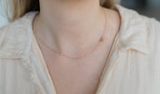 Initial Necklace with One Bezel Diamond