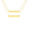 Gold Nameplate Necklace For 2 Names