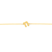 Gold Gothic Initial Bracelet