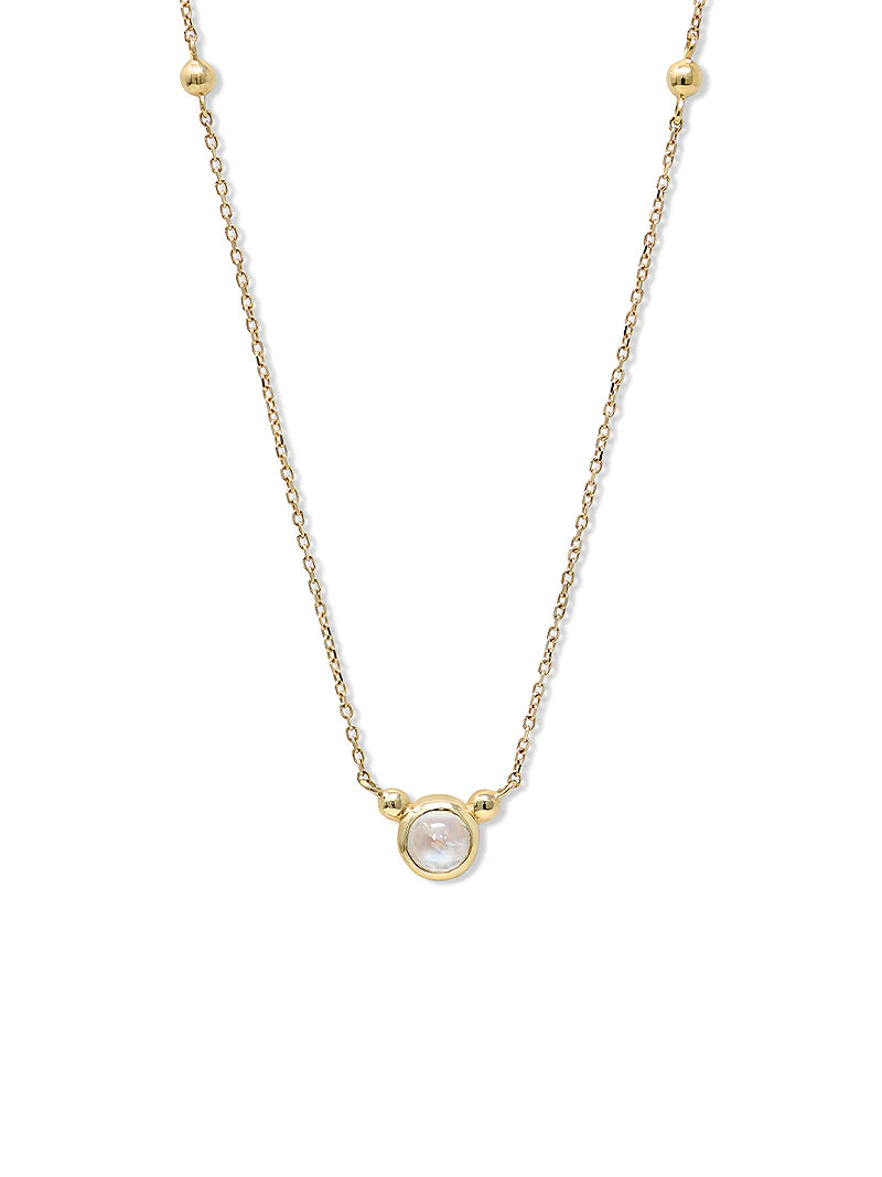 Bonheur Birthstone Necklace Gold