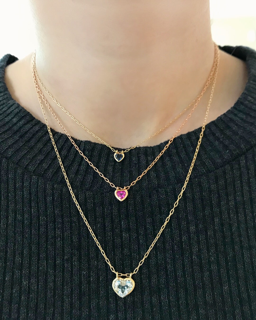Gemstone Heart Necklace