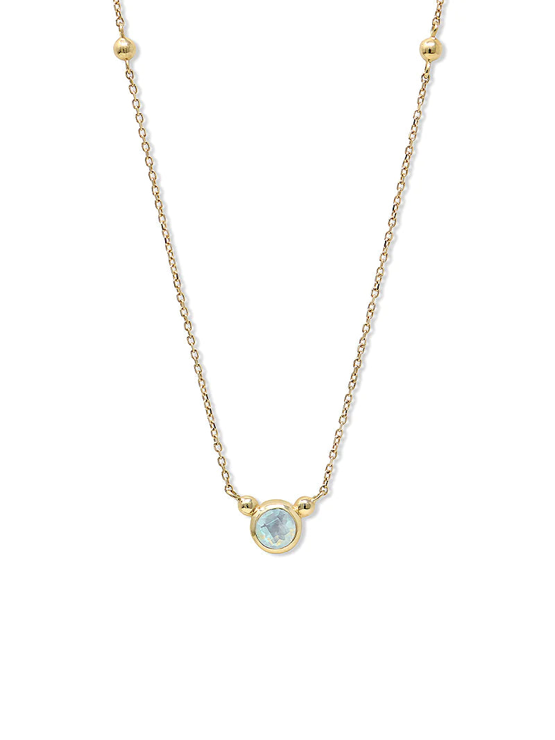 Bonheur Birthstone Necklace Gold