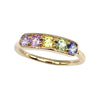 Pastel Sapphire 5 Stone Stackable Band
